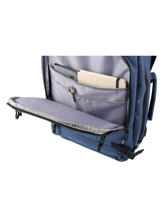Sac à dos personnalisé en polyester rPET 300D pour ordinateur de 17'' Malcolm Matières : polyester Couleurs : beige marquage las