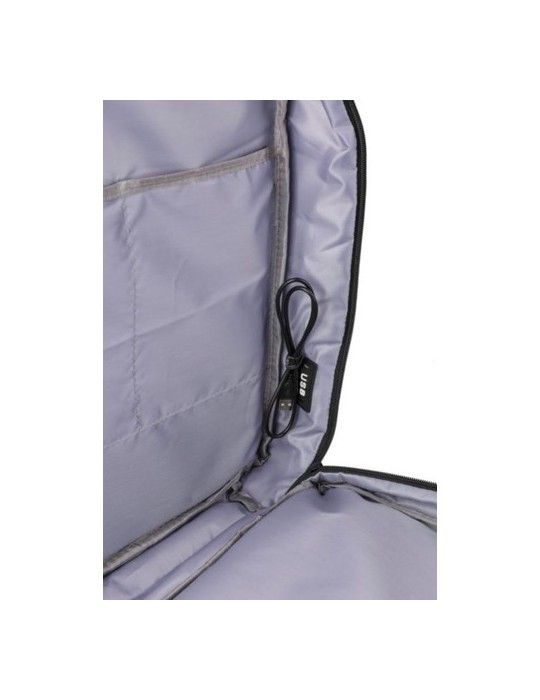 Sac à dos personnalisé en polyester rPET 300D pour ordinateur de 17'' Malcolm Matières : polyester Couleurs : beige personnalisa