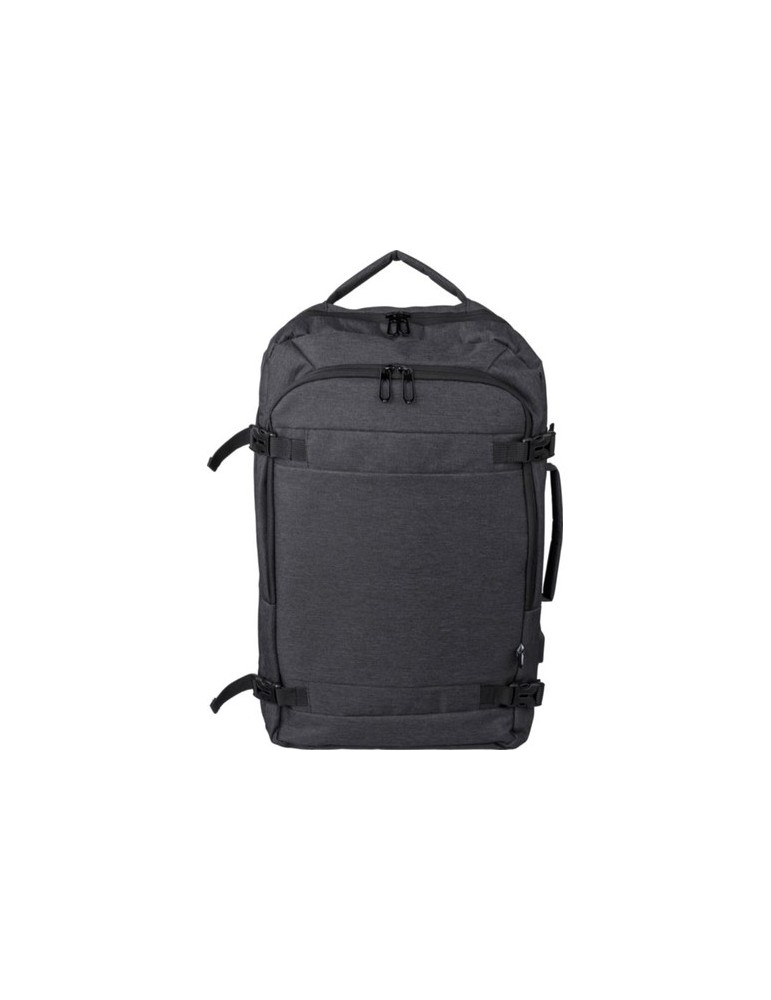 Sac à dos personnalisé en polyester rPET 300D pour ordinateur de 17'' Malcolm Matières : polyester Couleurs : noir personnalisab