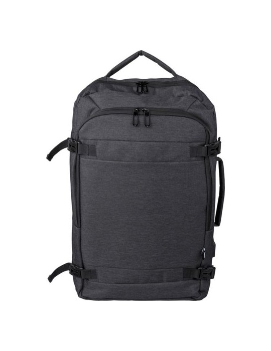 Sac à dos personnalisé en polyester rPET 300D pour ordinateur de 17'' Malcolm Matières : polyester Couleurs : noir personnalisab
