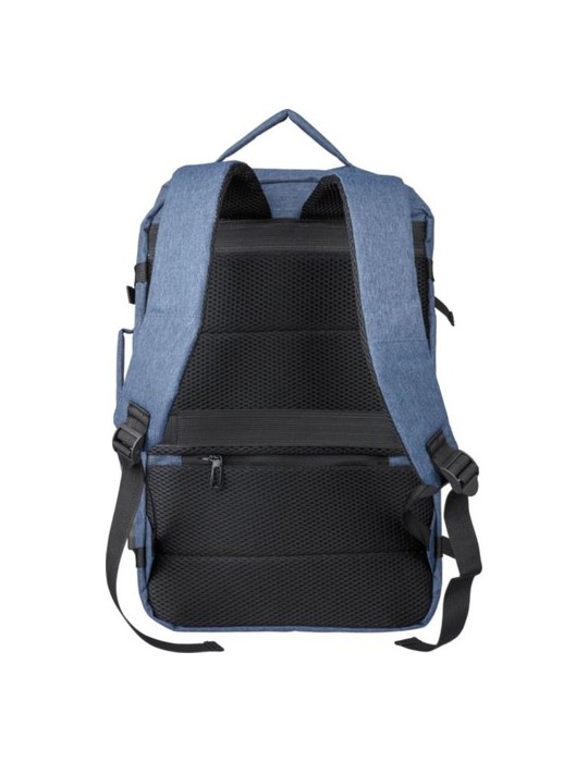 Sac à dos personnalisé en polyester rPET 300D pour ordinateur de 17'' Malcolm Matières : polyester Couleurs : noir objet promoti