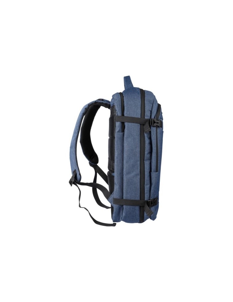 Sac à dos personnalisé en polyester rPET 300D pour ordinateur de 17'' Malcolm Matières : polyester Couleurs : noir cadeau collab