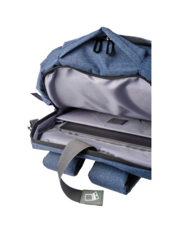 Sac à dos personnalisé en polyester rPET 300D pour ordinateur de 17'' Malcolm Matières : polyester Couleurs : noir goodies publi