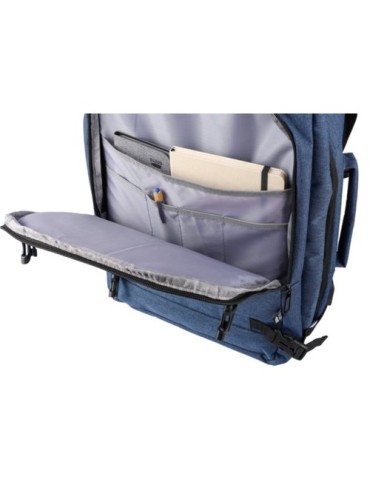 Sac à dos personnalisé en polyester rPET 300D pour ordinateur de 17'' Malcolm Matières : polyester Couleurs : noir impression ha