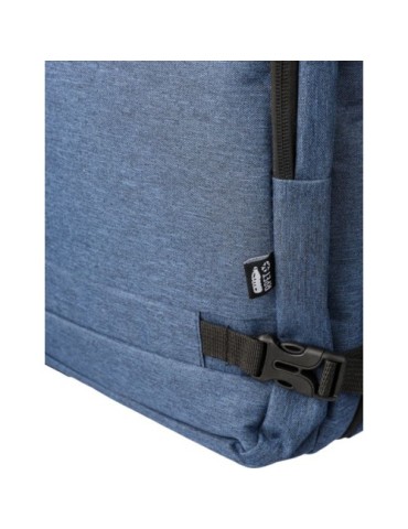 Sac à dos personnalisé en polyester rPET 300D pour ordinateur de 17'' Malcolm Matières : polyester Couleurs : noir marquage coul