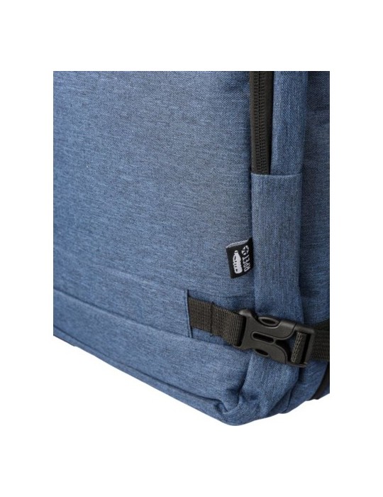 Sac à dos personnalisé en polyester rPET 300D pour ordinateur de 17'' Malcolm Matières : polyester Couleurs : noir marquage coul