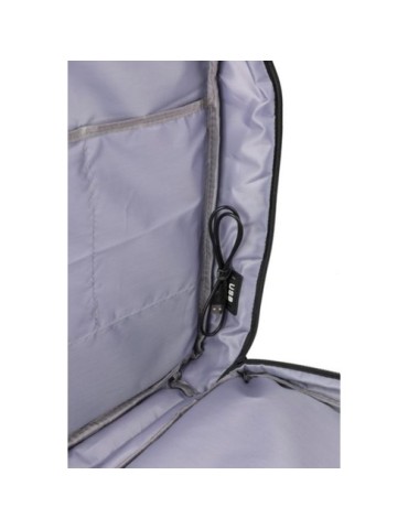 Sac à dos personnalisé en polyester rPET 300D pour ordinateur de 17'' Malcolm Matières : polyester Couleurs : noir cadeau collab