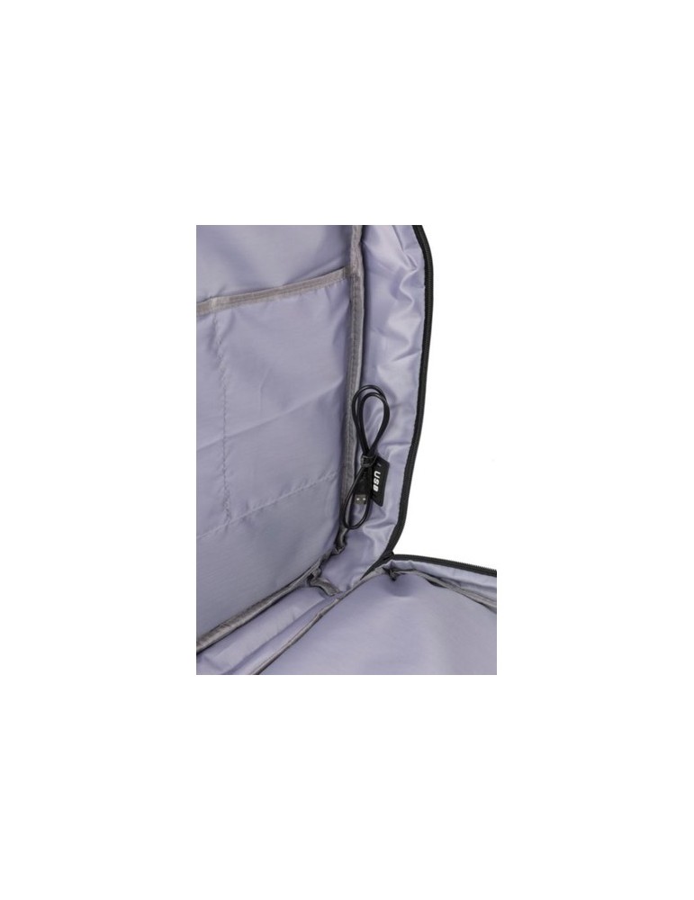 Sac à dos personnalisé en polyester rPET 300D pour ordinateur de 17'' Malcolm Matières : polyester Couleurs : noir cadeau collab