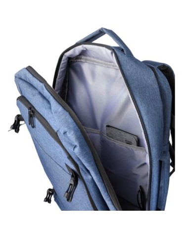 Sac à dos personnalisé en polyester rPET 300D pour ordinateur de 17'' Malcolm Matières : polyester Couleurs : gris clair personn