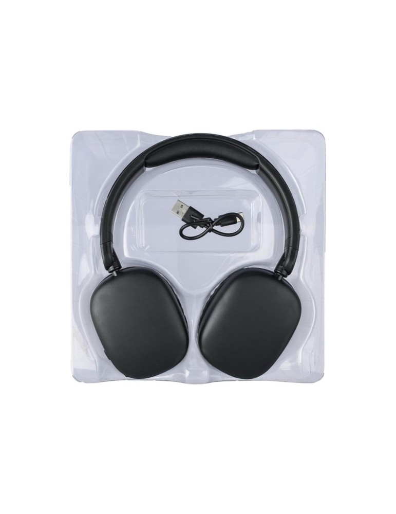 Casque audio publicitaire en ABS - Janice Matières : ABS Couleurs : noir objet promotionnel éco-responsable