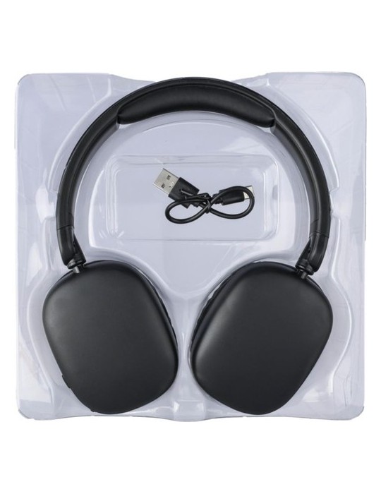 Casque audio publicitaire en ABS - Janice Matières : ABS Couleurs : noir objet promotionnel éco-responsable