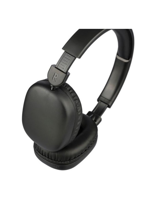 Casque audio publicitaire en ABS - Janice Matières : ABS Couleurs : noir goodies entreprise design