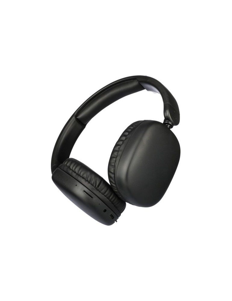 Casque audio publicitaire en ABS - Janice Matières : ABS Couleurs : noir objet publicitaire robuste