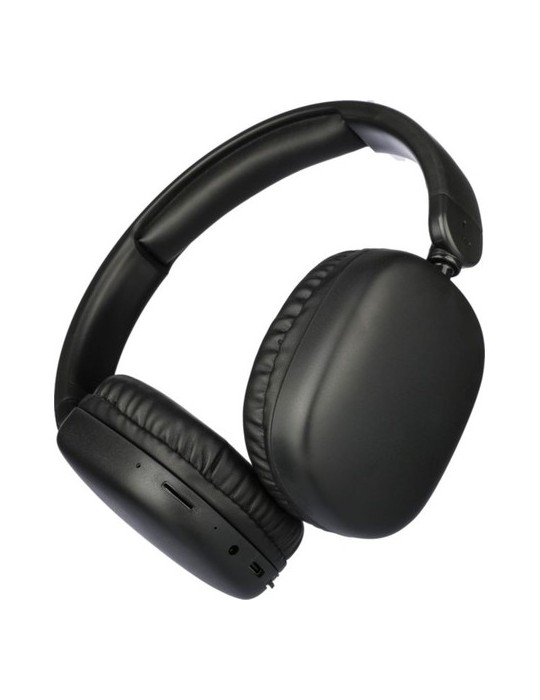 Casque audio publicitaire en ABS - Janice Matières : ABS Couleurs : noir objet publicitaire robuste