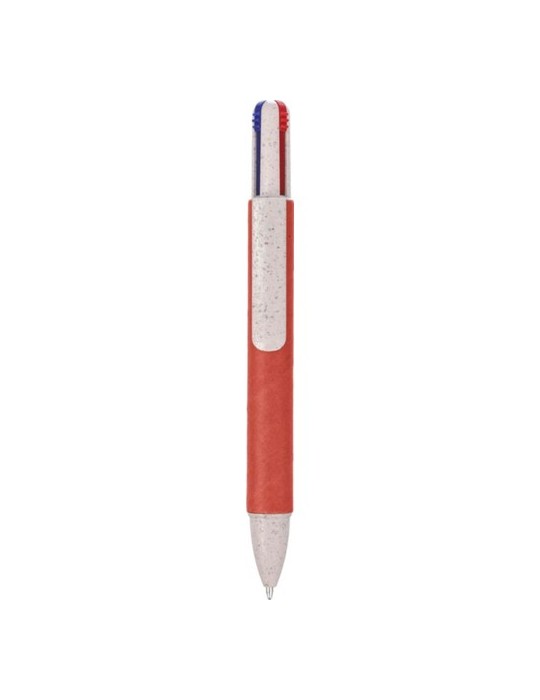 Stylo à bille personnalisé en carton recyclé Debra Matières : papier recyclé Couleurs : rouge