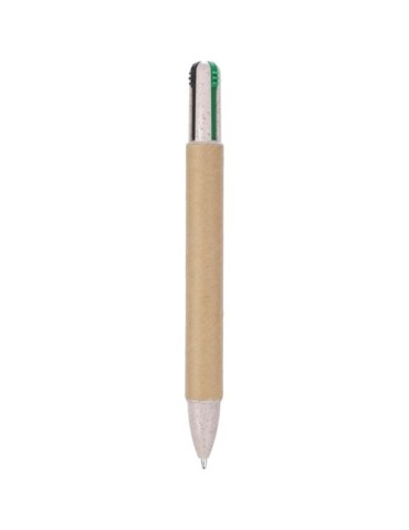 Stylo à bille personnalisé en carton recyclé Debra Matières : papier recyclé Couleurs : vert marquage laser ultra précis