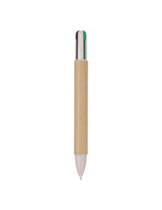 Stylo à bille personnalisé en carton recyclé Debra Matières : papier recyclé Couleurs : vert marquage laser ultra précis