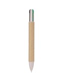 Stylo à bille personnalisé en carton recyclé Debra Matières : papier recyclé Couleurs : vert marquage laser ultra précis