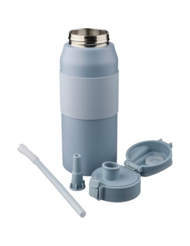 Gourde isotherme personnalisée en acier inoxydable de 800 ml Katie Matières : acier inoxydable Couleurs : gris goodies entrepris