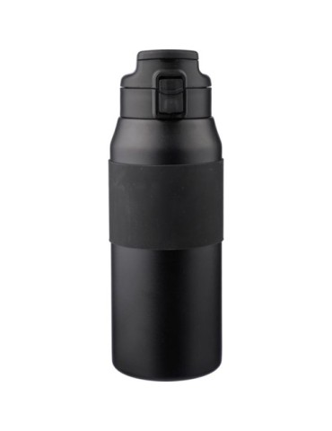Gourde isotherme personnalisée en acier inoxydable de 800 ml Katie Matières : acier inoxydable Couleurs : noir impression haute 