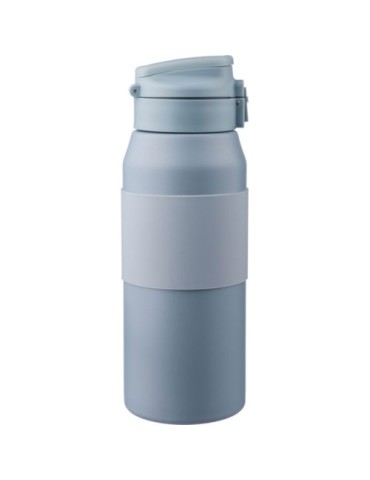 Gourde isotherme personnalisée en acier inoxydable de 800 ml Katie Matières : acier inoxydable Couleurs : noir impression logo h