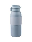Gourde isotherme personnalisée en acier inoxydable de 800 ml Katie Matières : acier inoxydable Couleurs : noir impression haute 