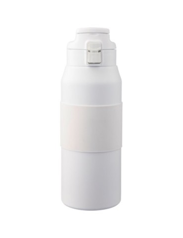 Gourde isotherme personnalisée en acier inoxydable de 800 ml Katie Matières : acier inoxydable Couleurs : blanc personnalisable 