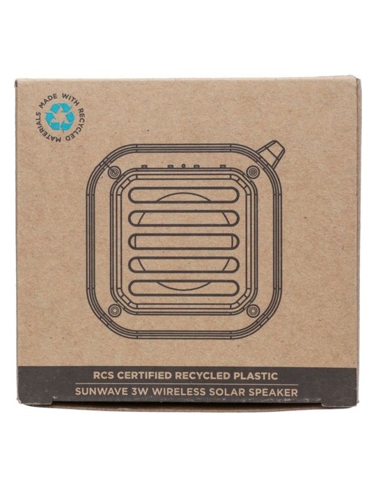 Enceinte sans fil  d'extérieur en ABS recyclé - Lois Matières : ABS recyclé Couleurs : noir objet promotionnel éco-responsable
