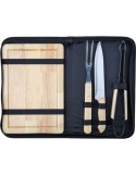 Set personnalisé de barbecue avec accessoires Kathleen Matières : bois Couleurs : noir