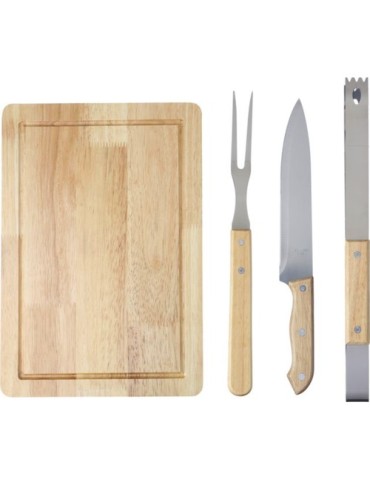 Set personnalisé de barbecue avec accessoires Kathleen Matières : bois Couleurs : noir 2