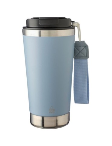 Mug isotherme  en acier inoxydable recyclé Kayla Matières : polyester Couleurs : bleu pastel