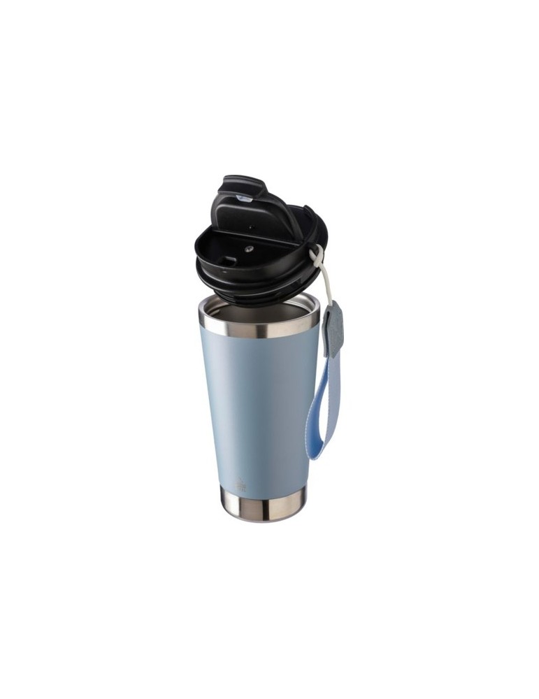 Mug isotherme  en acier inoxydable recyclé Kayla Matières : polyester Couleurs : bleu pastel goodies personnalisé en stock