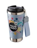 Mug isotherme  en acier inoxydable recyclé Kayla Matières : polyester Couleurs : bleu pastel accessoire événementiel unique