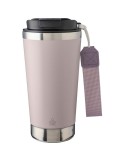 Mug isotherme  en acier inoxydable recyclé Kayla Matières : polyester Couleurs : rose pastel cadeau entreprise pas cher