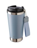 Mug isotherme  en acier inoxydable recyclé Kayla Matières : polyester Couleurs : blanc cadeau entreprise pas cher