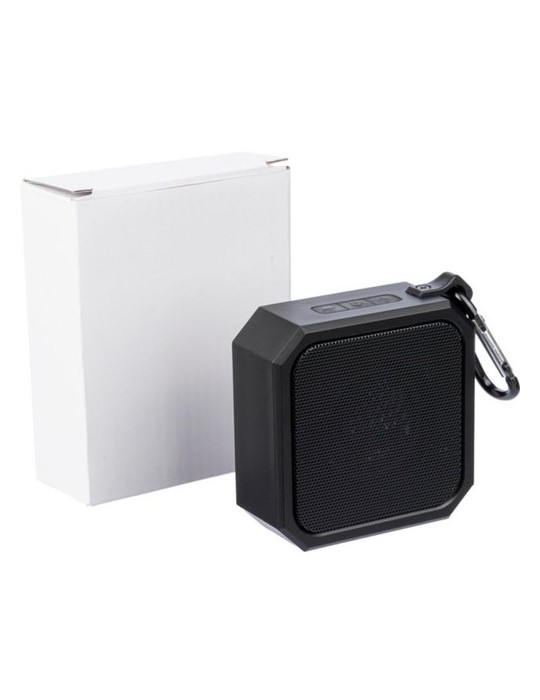 Enceinte sans fil publicitaire en ABS recyclé Lori Matières : ABS Couleurs : noir personnalisation rapide en France
