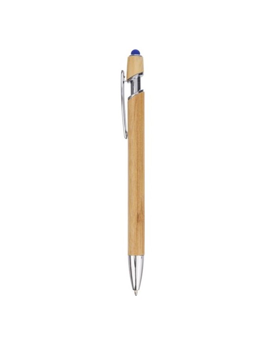 Stylo bille personnalisé en bambou et plastique Deanna Matières : bambou Couleurs : jaune livraison express 24h 48h