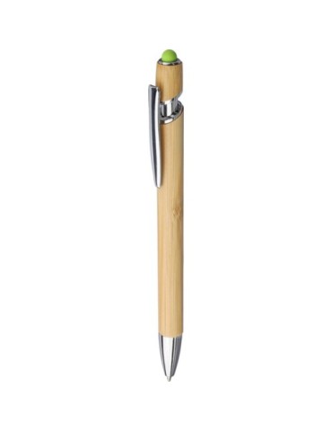 Stylo bille personnalisé en bambou et plastique Deanna Matières : bambou Couleurs : noir personnalisable avec votre logo
