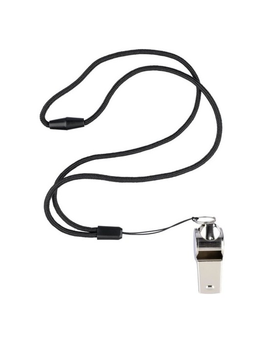 Sifflet tour de cou en métal Rebecca