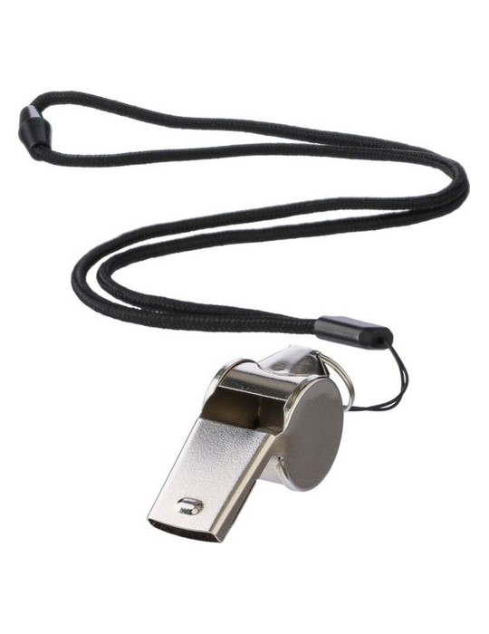 Sifflet tour de cou en métal Rebecca