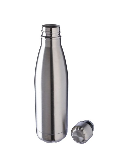 Gourde  en acier inoxydable recyclé de 650 ml personnalisée Cliff Matières : acier inoxydable Couleurs : bleu personnalisation s