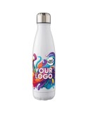 Gourde  en acier inoxydable recyclé de 650 ml personnalisée Cliff Matières : acier inoxydable Couleurs : vert impression logo ha