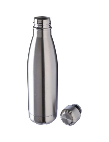 Gourde  en acier inoxydable recyclé de 650 ml personnalisée Cliff Matières : acier inoxydable Couleurs : noir objet promo petit 