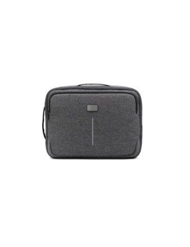 Sacoche personnalisée hybride  pour ordinateur portable de 16'' Brandcharger Spectre Matières : polyester Couleurs : gris