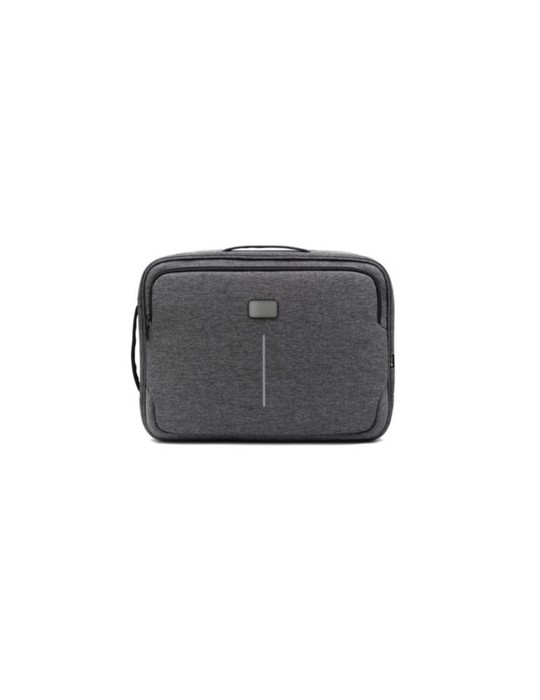 Sacoche personnalisée hybride  pour ordinateur portable de 16'' Brandcharger Spectre Matières : polyester Couleurs : gris