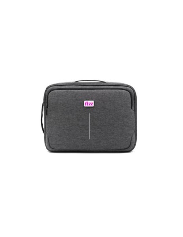 Sacoche personnalisée hybride  pour ordinateur portable de 16'' Brandcharger Spectre Matières : polyester Couleurs : gris impres