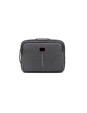 Sacoche personnalisée hybride  pour ordinateur portable de 16'' Brandcharger Spectre Matières : polyester Couleurs : gris livrai