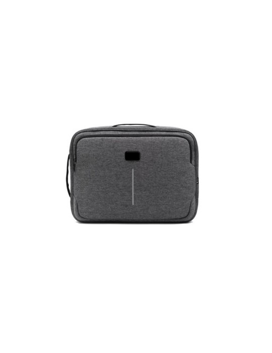Sacoche personnalisée hybride  pour ordinateur portable de 16'' Brandcharger Spectre Matières : polyester Couleurs : gris livrai