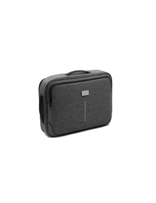 Sacoche personnalisée hybride  pour ordinateur portable de 16'' Brandcharger Spectre Matières : polyester Couleurs : gris impres