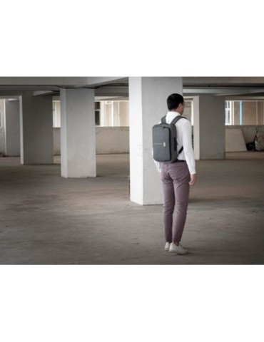 Sacoche personnalisée hybride  pour ordinateur portable de 16'' Brandcharger Spectre Matières : polyester Couleurs : gris cadeau